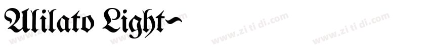 Alilato Light字体转换
